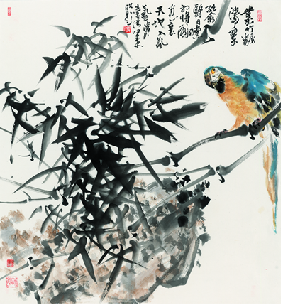 张伟民作品  天地入氤氲  71X66cm