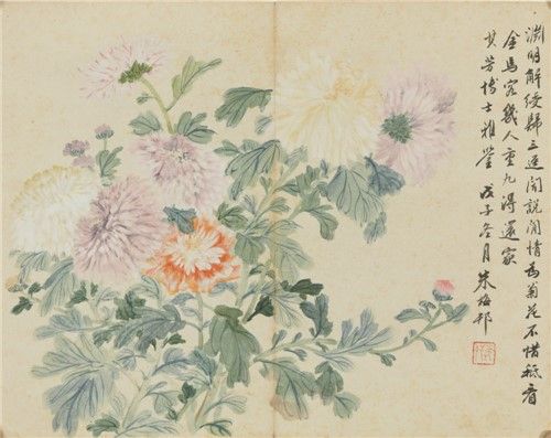 朱梅邨 (1911-1993) 簇簇富贵 纸本镜心 1948年作 26×33cm 备注：李其芳上款。