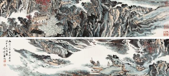 陆俨少(1909-1993) 秋山雅集图